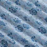 Beautiful Blue Floral Printed Cotton Napkins 48 PC Set - Image 6
