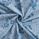 Beautiful Blue Floral Printed Cotton Napkins 48 PC Set - Image 7