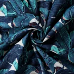 Beautiful Blue Leaf Printed Cotton Napkins - Image 9