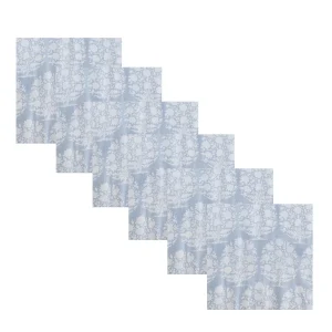 Beautiful Grey Floral Printed Napkins for Gift - Image 3