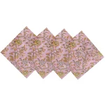 Beautiful Pink Floral Print Napkins - Image 2