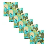 Beautiful Turquoise Peacock Garden Printed Napkins