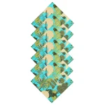 Beautiful Turquoise Peacock Garden Printed Napkins - Image 3