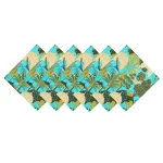 Beautiful Turquoise Peacock Garden Printed Napkins - Image 4