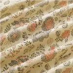 Beige Floral Printed Fabric Table Decor Napkins Set 48 Pcs - Image 6