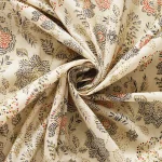 Beige Floral Printed Fabric Table Decor Napkins Set 48 Pcs - Image 7
