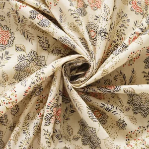 Beige Floral Printed Fabric Table Decor Napkins Set 48 Pcs - Image 7