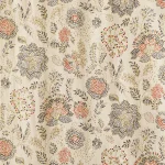 Beige Floral Printed Fabric Table Decor Napkins Set 48 Pcs - Image 8