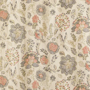 Beige Floral Printed Fabric Table Decor Napkins Set 48 Pcs - Image 8