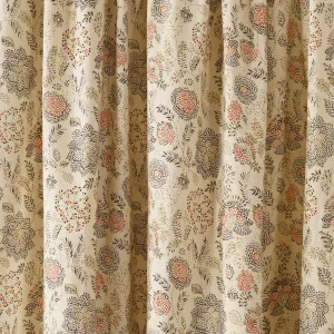 Beige Floral Printed Fabric Table Decor Napkins Set 48 Pcs - Image 9