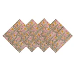Beige Hand Block Printed 100% Cotton Napkins