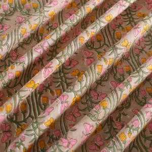 Beige Hand Block Printed 100% Cotton Napkins - Image 6