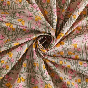 Beige Hand Block Printed 100% Cotton Napkins - Image 7