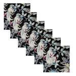 Black Cloth Napkin Indian Handmade Printed - Image 4