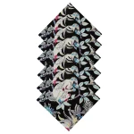 Black Cloth Napkin Indian Handmade Printed - Image 3