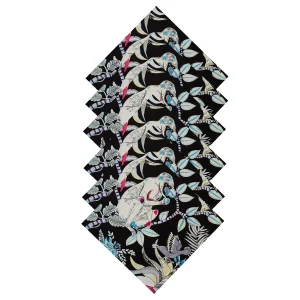 Black Cloth Napkin Indian Handmade Printed - Image 3