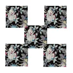 Black Cloth Napkin Indian Handmade Printed - Image 5