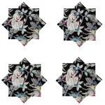 Black Cloth Napkin Indian Handmade Printed - Image 6