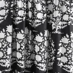 Black Floral Print Cotton Dinner Table Cloth Napkins - Image 9