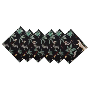 Black Forest Printed Dining Table Cotton Napkins - Image 4
