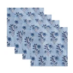 Blue Floral Block Print napkins 16 X 16 Set of 6 PC - Image 2