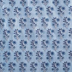 Blue Floral Block Print napkins 16 X 16 Set of 6 PC - Image 5