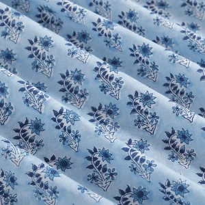 Blue Floral Block Print napkins 16 X 16 Set of 6 PC - Image 7