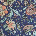 Blue Floral Print 100% Cotton Fabric Napkins Set of 48 Pcs - Image 8