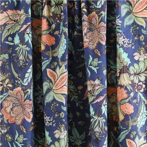 Blue Floral Print 100% Cotton Fabric Napkins Set of 48 Pcs - Image 9