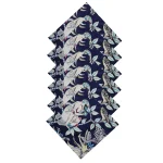 Blue Monkey Printed Washable Cotton Napkins - Image 2