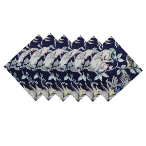 Blue Monkey Printed Washable Cotton Napkins - Image 4