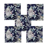 Blue Monkey Printed Washable Cotton Napkins - Image 5