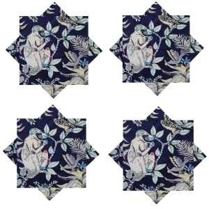 Blue Monkey Printed Washable Cotton Napkins - Image 6