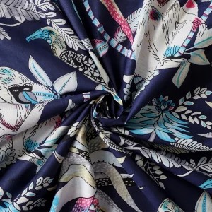 Blue Monkey Printed Washable Cotton Napkins - Image 7