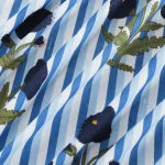 Blue Stripe and Floral Print Napkins Set - Image 10