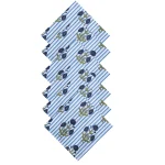 Blue Stripe and Floral Print Napkins Set - Image 2