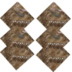 Brown Paisley Printed Cotton Napkins Set - Image 3