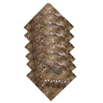 Brown Paisley Printed Cotton Napkins Set - Image 4
