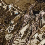Brown Paisley Printed Cotton Napkins Set - Image 6