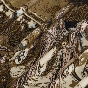 Brown Paisley Printed Cotton Napkins Set - Image 6