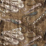 Brown Paisley Printed Cotton Napkins Set - Image 8