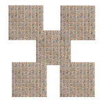Cotton Block Printed Fabric Table Napkins Beige Floral
