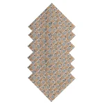 Cotton Block Printed Fabric Table Napkins Beige Floral - Image 5