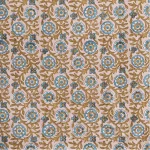Cotton Block Printed Fabric Table Napkins Beige Floral - Image 6