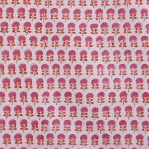 Cotton Dinner Napkins White Pink Floral Print - Image 5