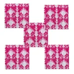 Dining Table Pink Ikat Printed Napkins Set - Image 5