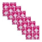 Dining Table Pink Ikat Printed Napkins Set - Image 2