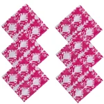 Dining Table Pink Ikat Printed Napkins Set - Image 4