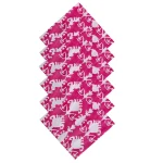 Dining Table Pink Ikat Printed Napkins Set - Image 3