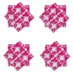 Dining Table Pink Ikat Printed Napkins Set - Image 6